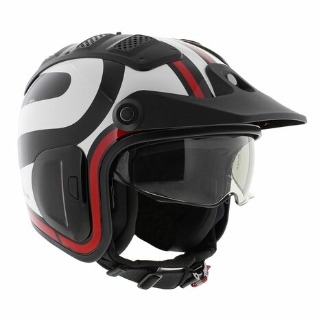 Shark X-Drak 2 Trial Helmet Thrust-R gloss black white red KWR