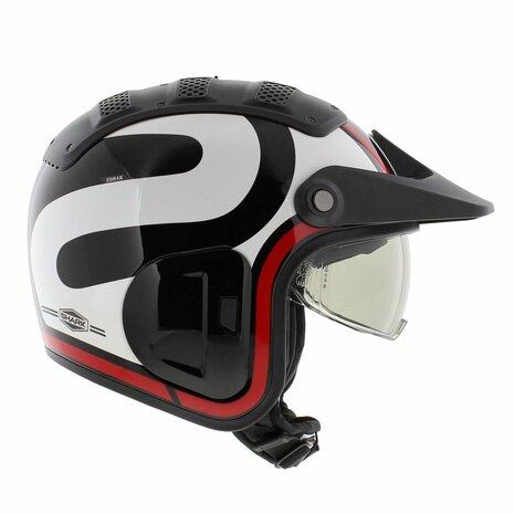 Shark X-Drak 2 Trial Helmet Thrust-R gloss black white red KWR