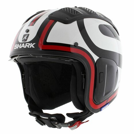 Shark X-Drak 2 Trial Helmet Thrust-R gloss black white red KWR