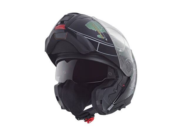 Schuberth C5 Globe Modular Motorcycle Helmet - Black Green