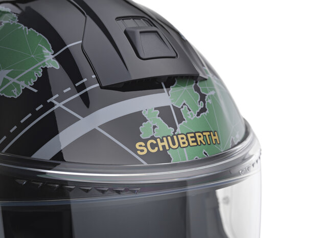 Schuberth C5 Globe Modular Motorcycle Helmet - Black Green