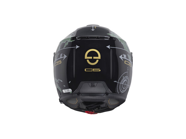Schuberth C5 Globe Modular Motorcycle Helmet - Black Green