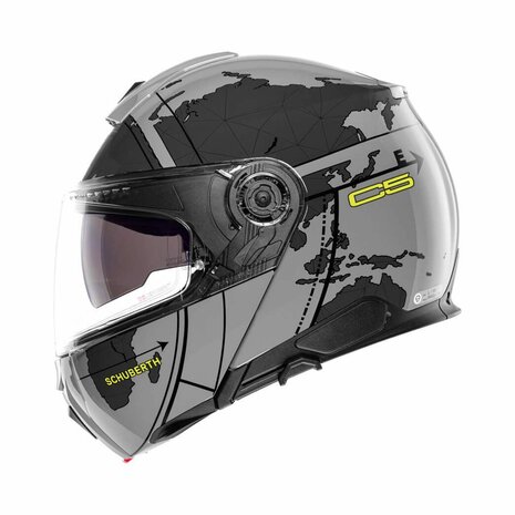 Schuberth C5 Globe Modular Motorcycle Helmet - Matt Grey Black