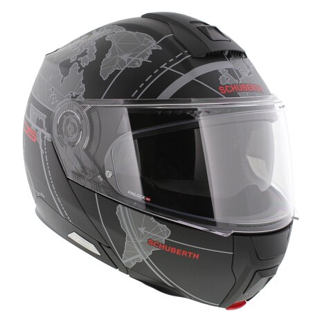 Schuberth C5 Globe Modular Motorcycle Helmet - Black Grey