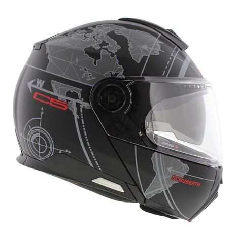 Schuberth C5 Globe Modular Motorcycle Helmet - Black Grey