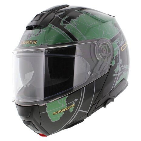Schuberth C5 Globe Modular Motorcycle Helmet - Black Green