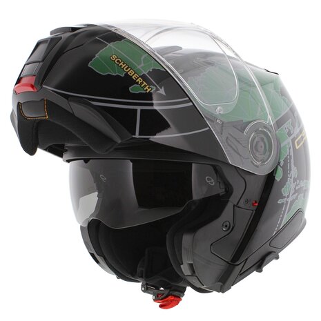 Schuberth C5 Globe Modular Motorcycle Helmet - Black Green