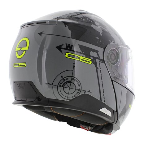 Schuberth C5 Globe Modular Motorcycle Helmet - Matt Grey Black