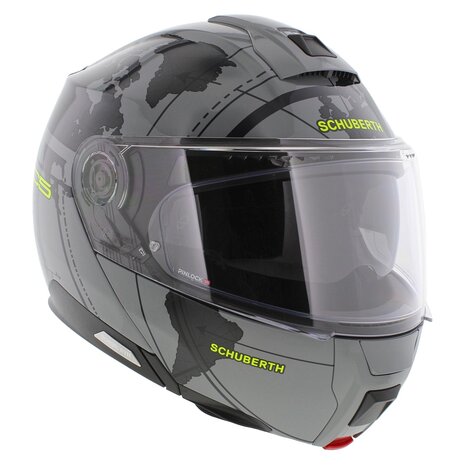 Schuberth C5 Globe Modular Motorcycle Helmet - Matt Grey Black