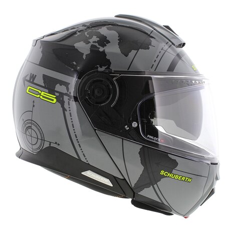 Schuberth C5 Globe Modular Motorcycle Helmet - Matt Grey Black