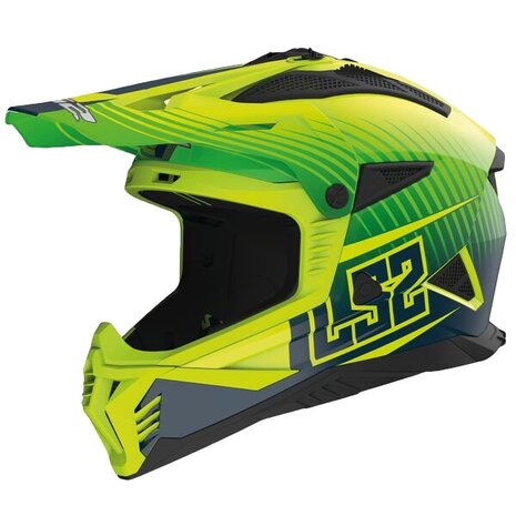 LS2 MX708 Fast II helmet Duck matt green yellow