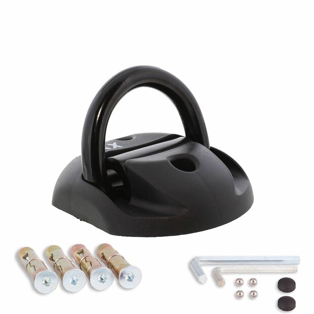 MKX-Lock floor -wall anchor hardened steel black for motorcycle / scooter / etc