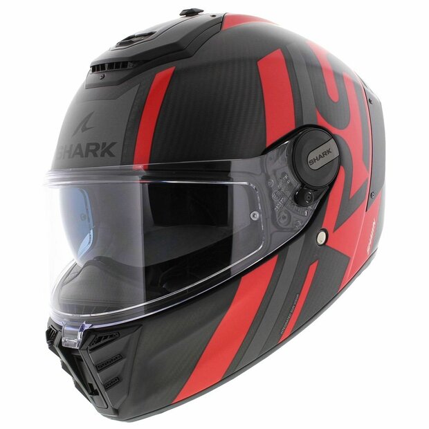 Shark Spartan RS carbon Shawn matt black silver
