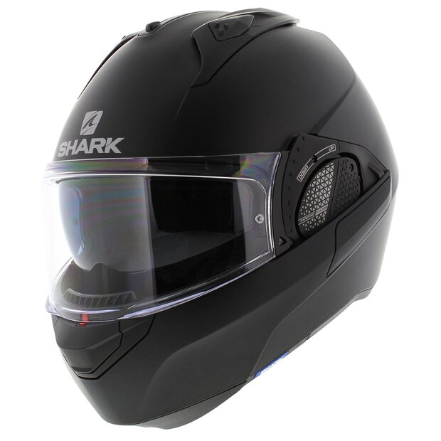 Shark EVO-GT Modular Helmet Blank Matt Black - Motorcycle flip back helmet