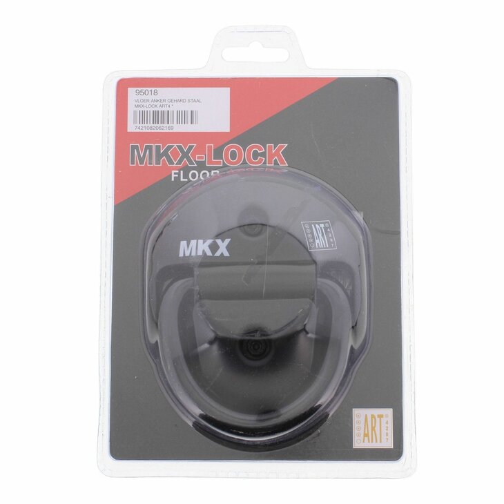 MKX-Lock floor -wall anchor hardened steel black for motorcycle / scooter / etc