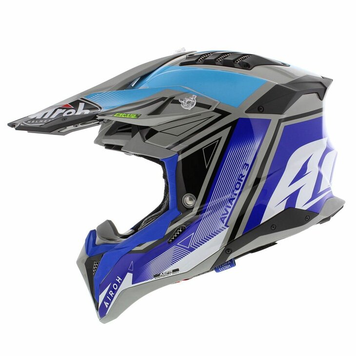 Airoh Aviator 3 AMS&sup2; League gloss blue grey